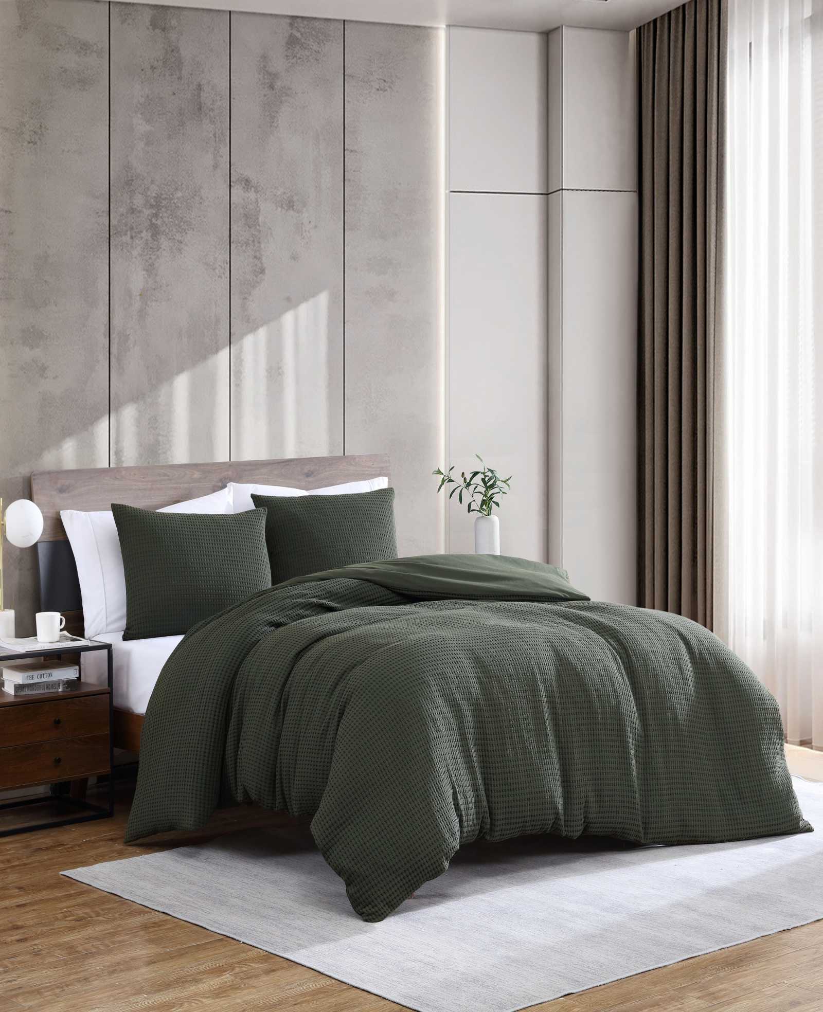 Solid Waffle Comforter Set - Image 2