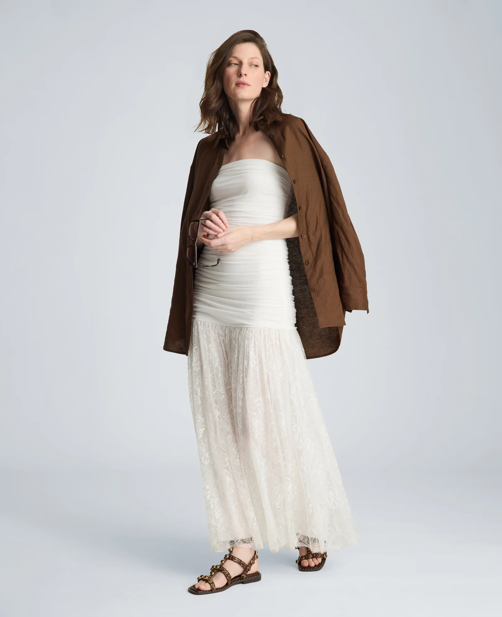 Strapless Mesh Maxi Dress - Image 5