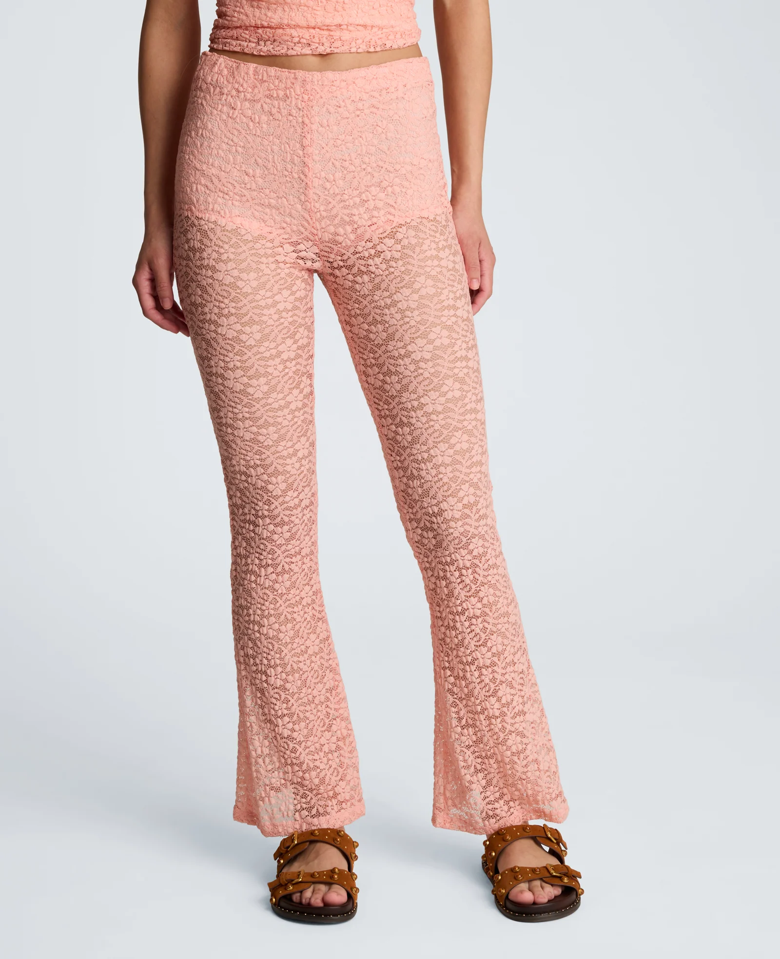 Stretch Lace Pull On Flare Pant with Inner Short - Image 6