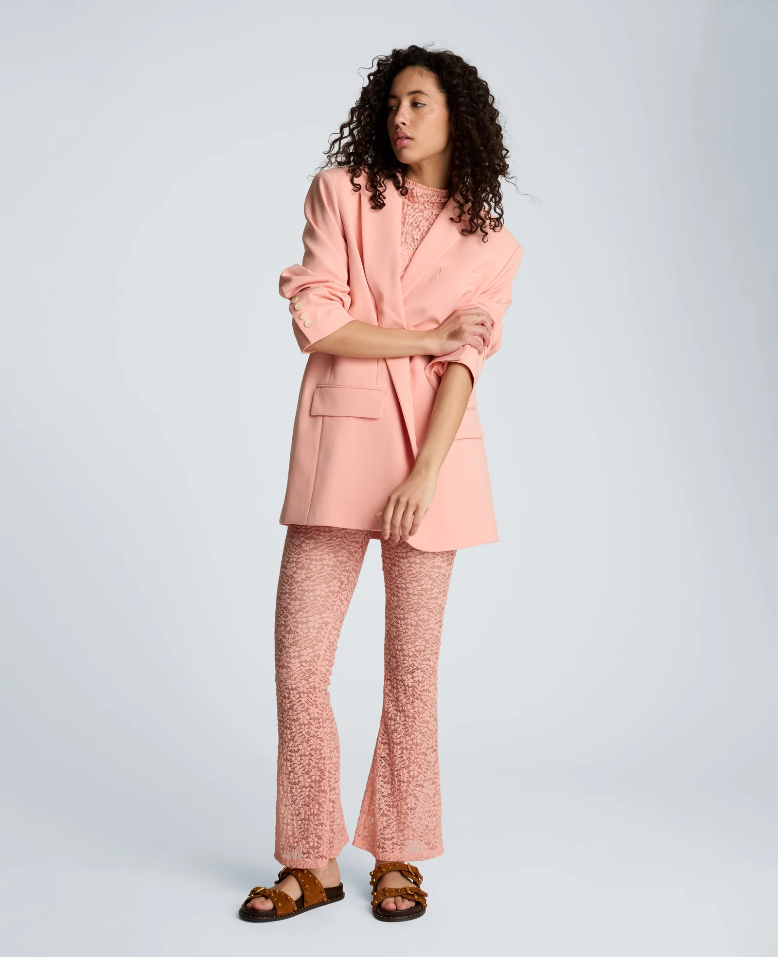 Stretch Lace Pull On Flare Pant with Inner Short - Image 7