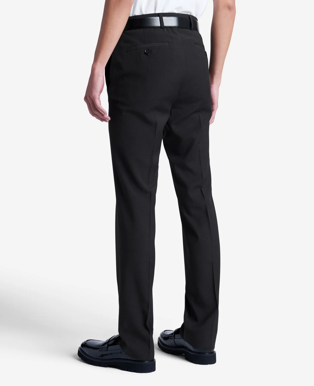 Stretch Mini Grid Slim-Fit TECHNI-COLE Dress Pant - Image 5