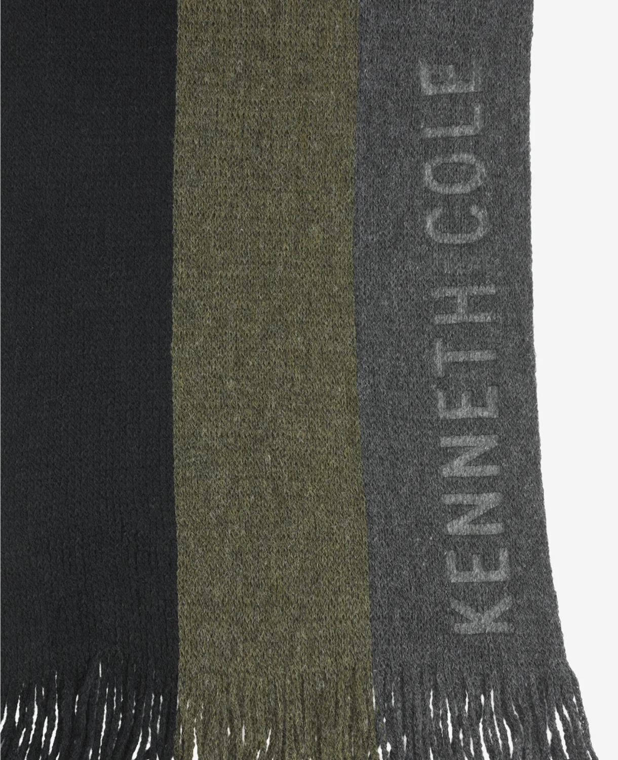 Striped Scarf with Sherpa-Lined Beanie Set - Image 3