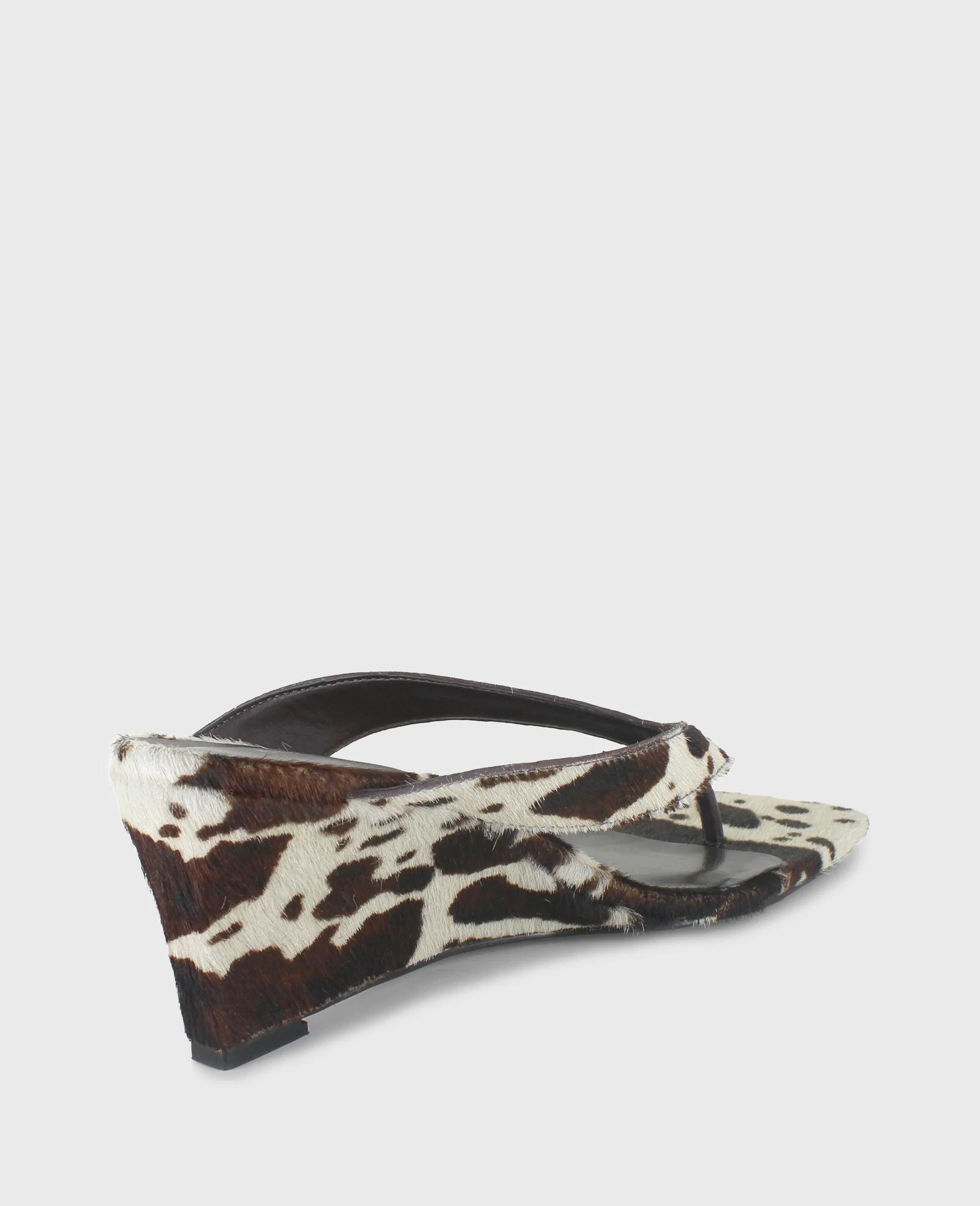 Susannah Calf Hair Thong Wedge Sandal - Image 4