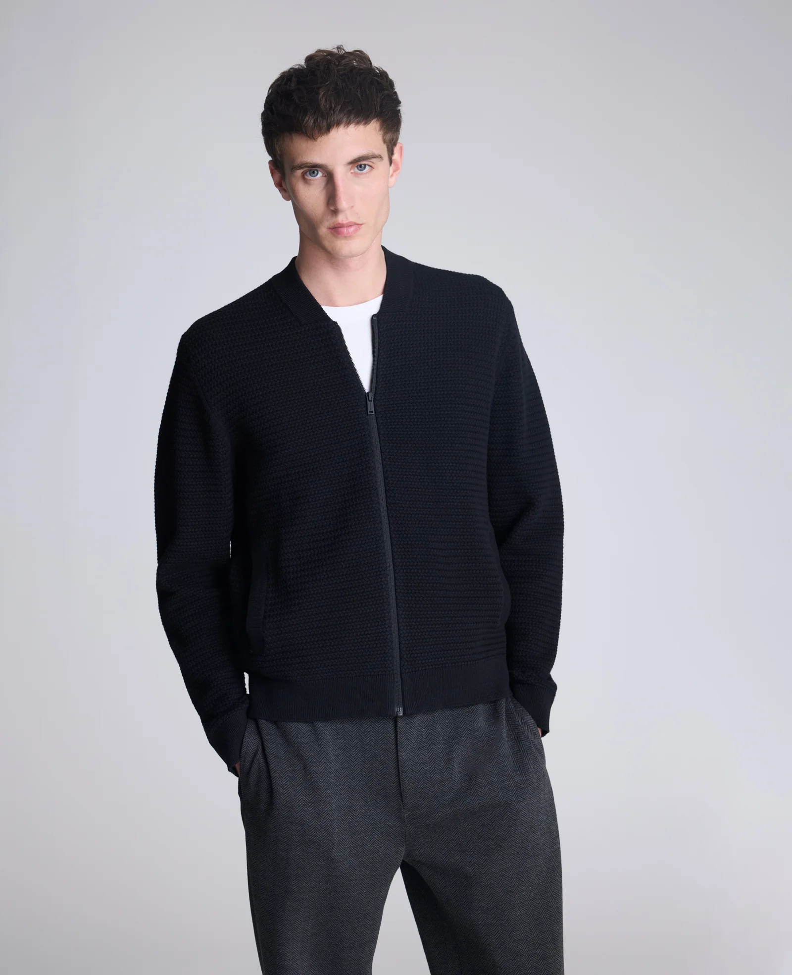 Sweater Bomber Jacket - Image 5