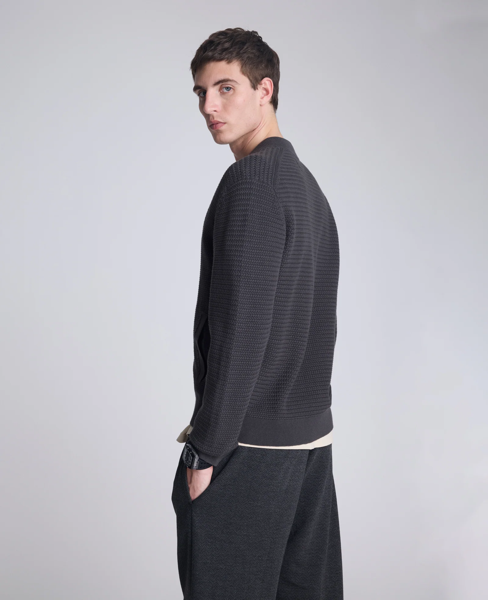 Sweater Bomber Jacket - Image 3
