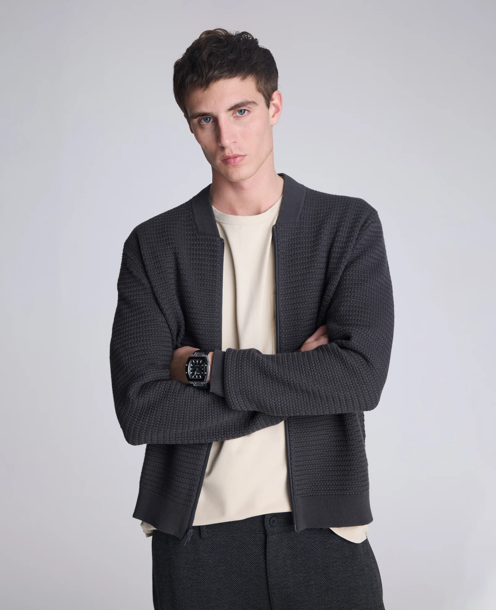 Sweater Bomber Jacket - Image 6