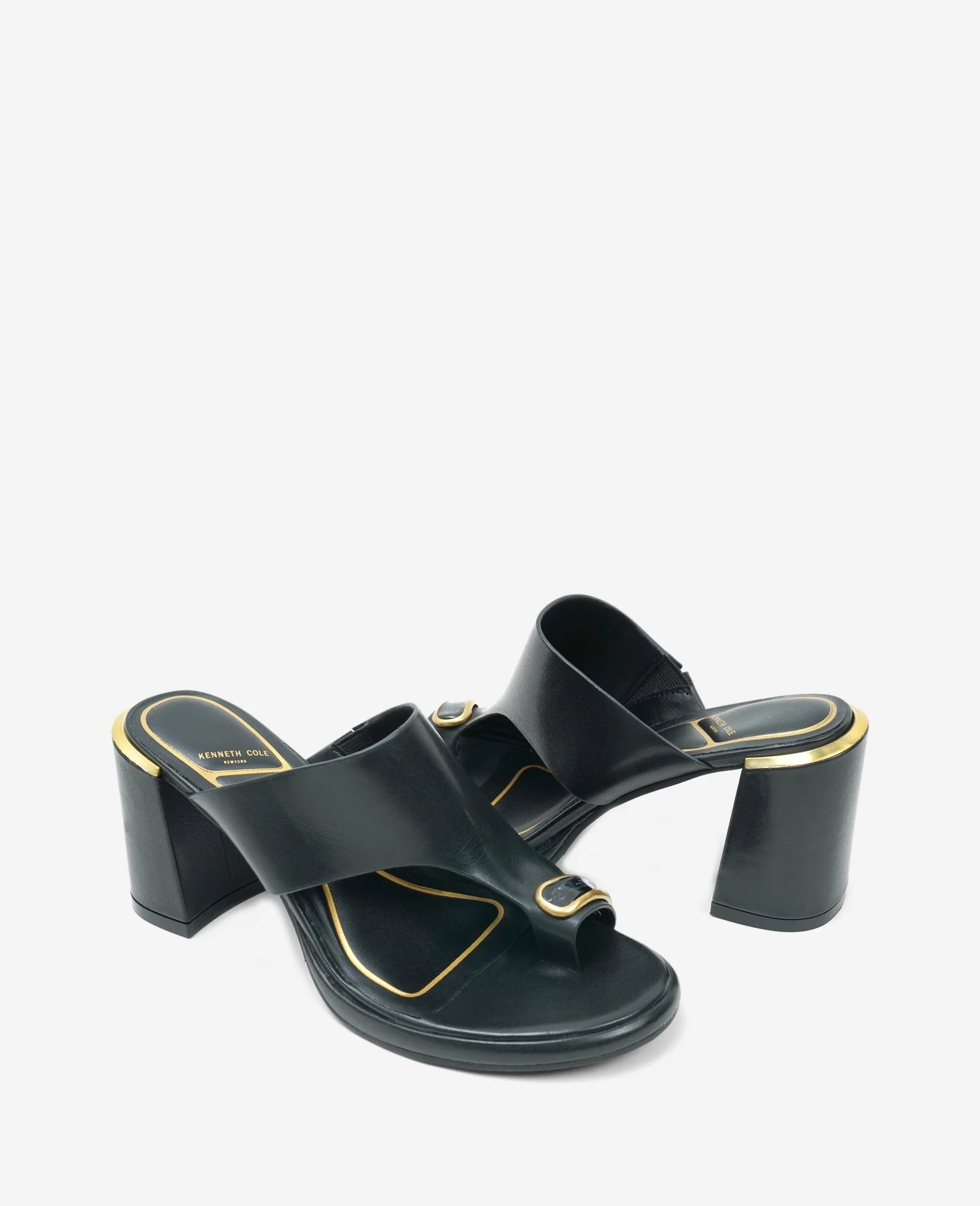 Syndika Leather Stone Toe Ring Heeled Sandal - Image 2