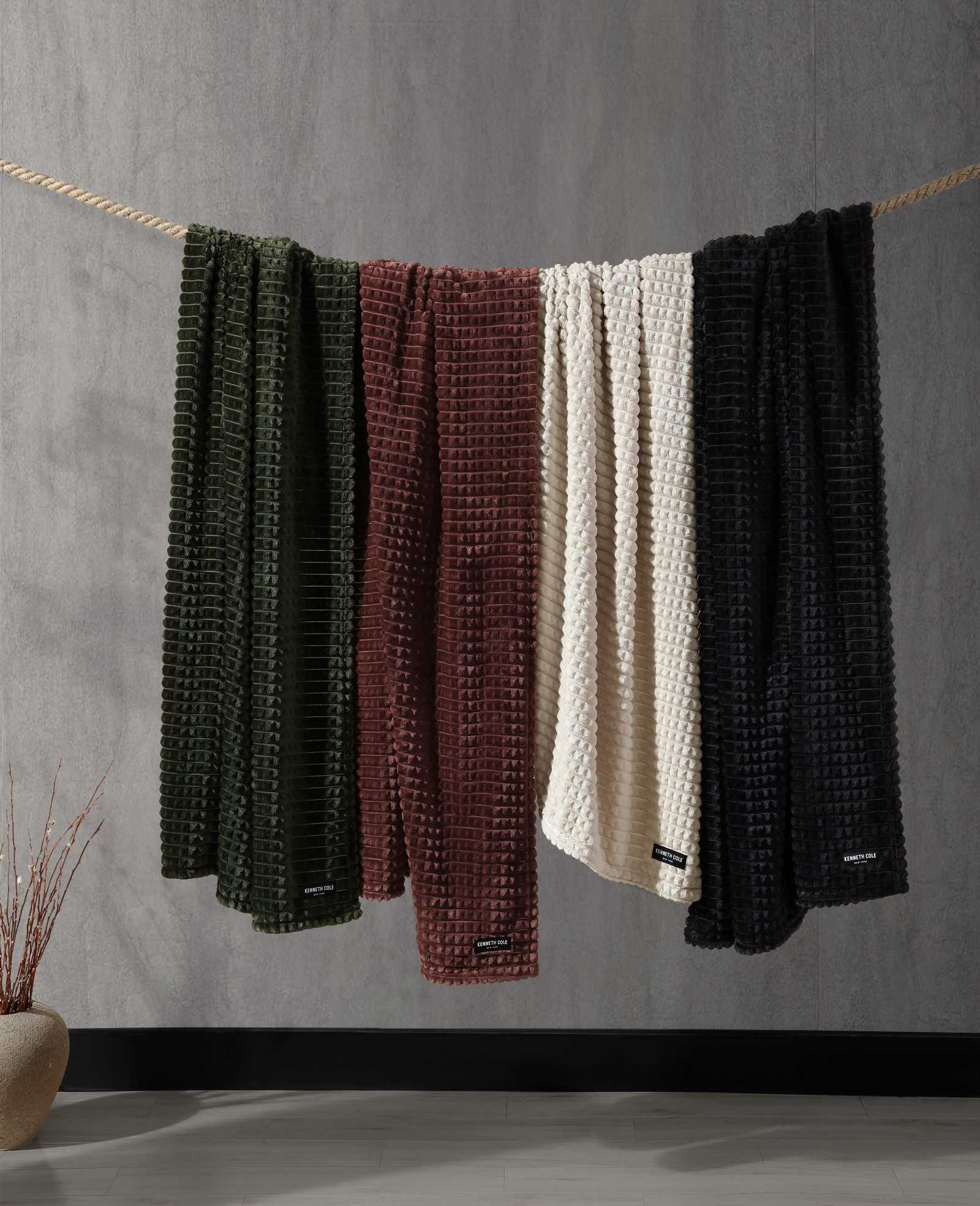 Textured Solid Throw Blanket - Image 4