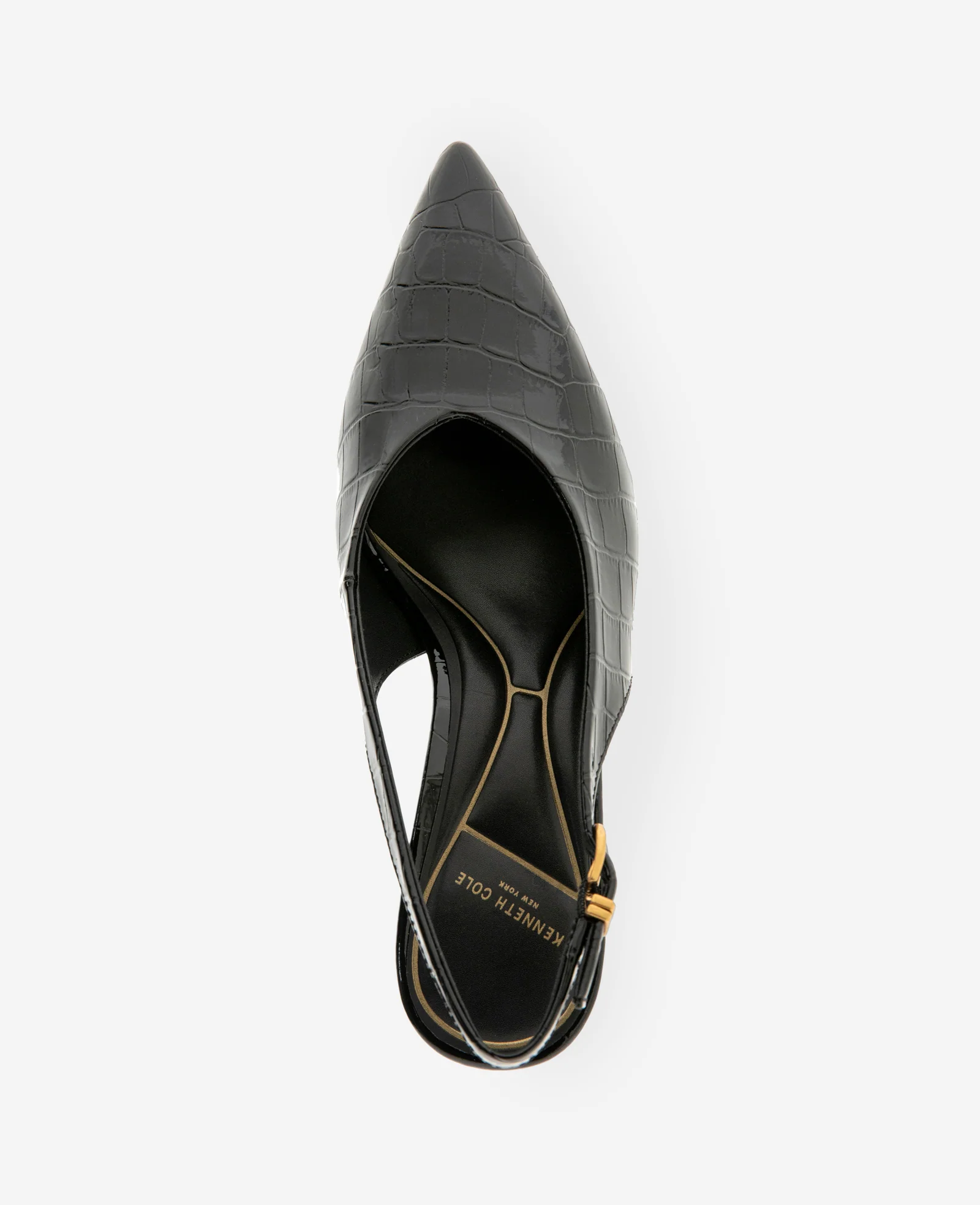 Ulysses Croco Patent Slingback Heel - Image 4