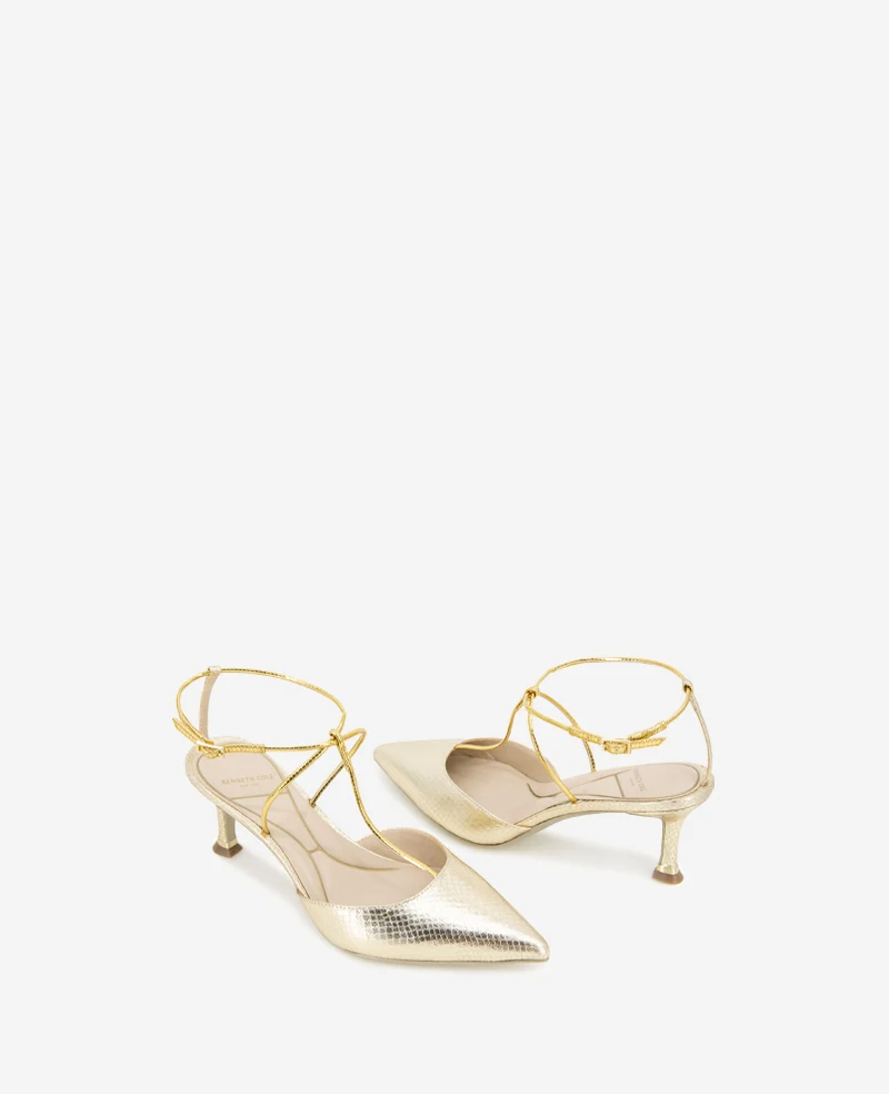 Umi T-Strap Metallic Heel - Image 2