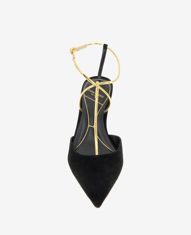 Umi T-Strap Suede Heel - Image 4