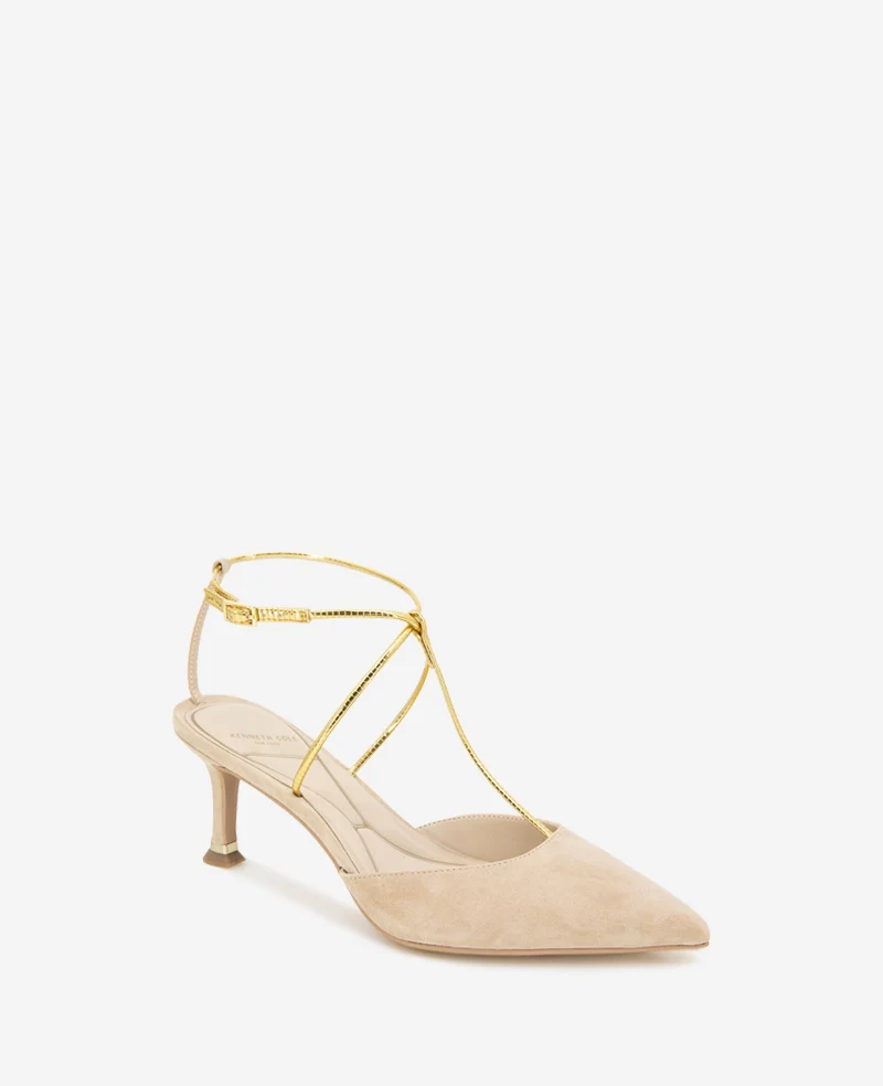 Umi T-Strap Suede Heel - Image 7