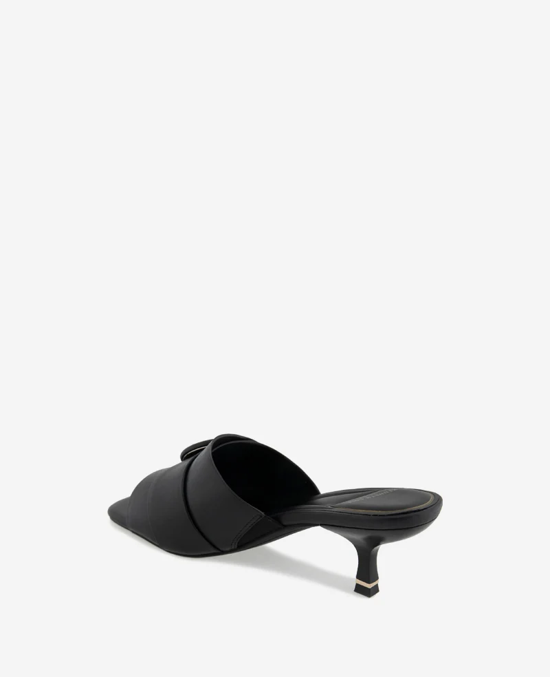 Valentina Leather Kitten Heel Slide Sandal - Image 3