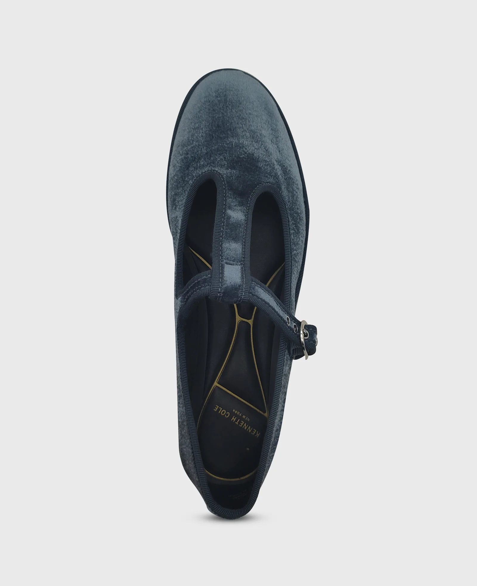 Verona Velvet T-Strap Mary Jane Flat - Image 3