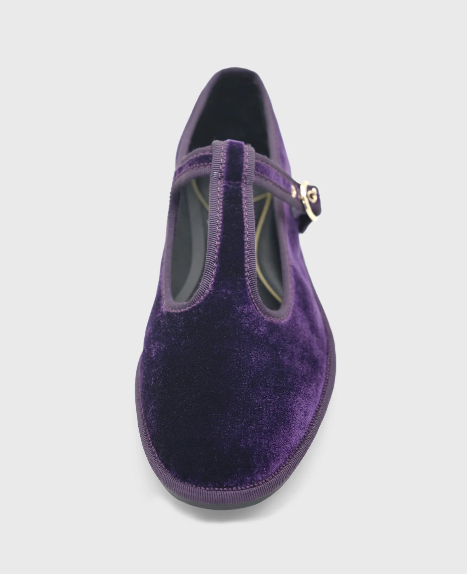 Verona Velvet T-Strap Mary Jane Flat - Image 3