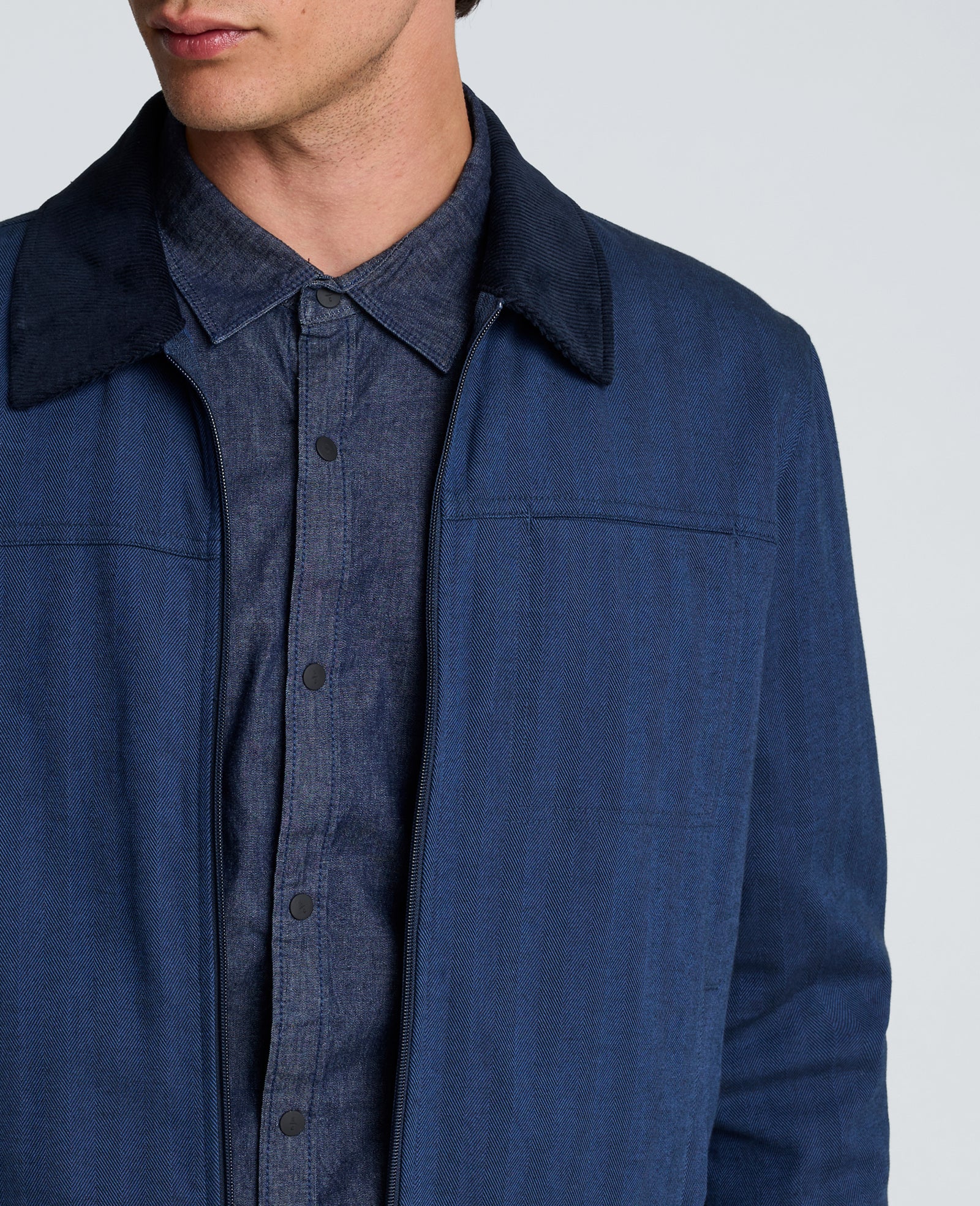 Zip Front Trucker With Contrast Collar - Image 5