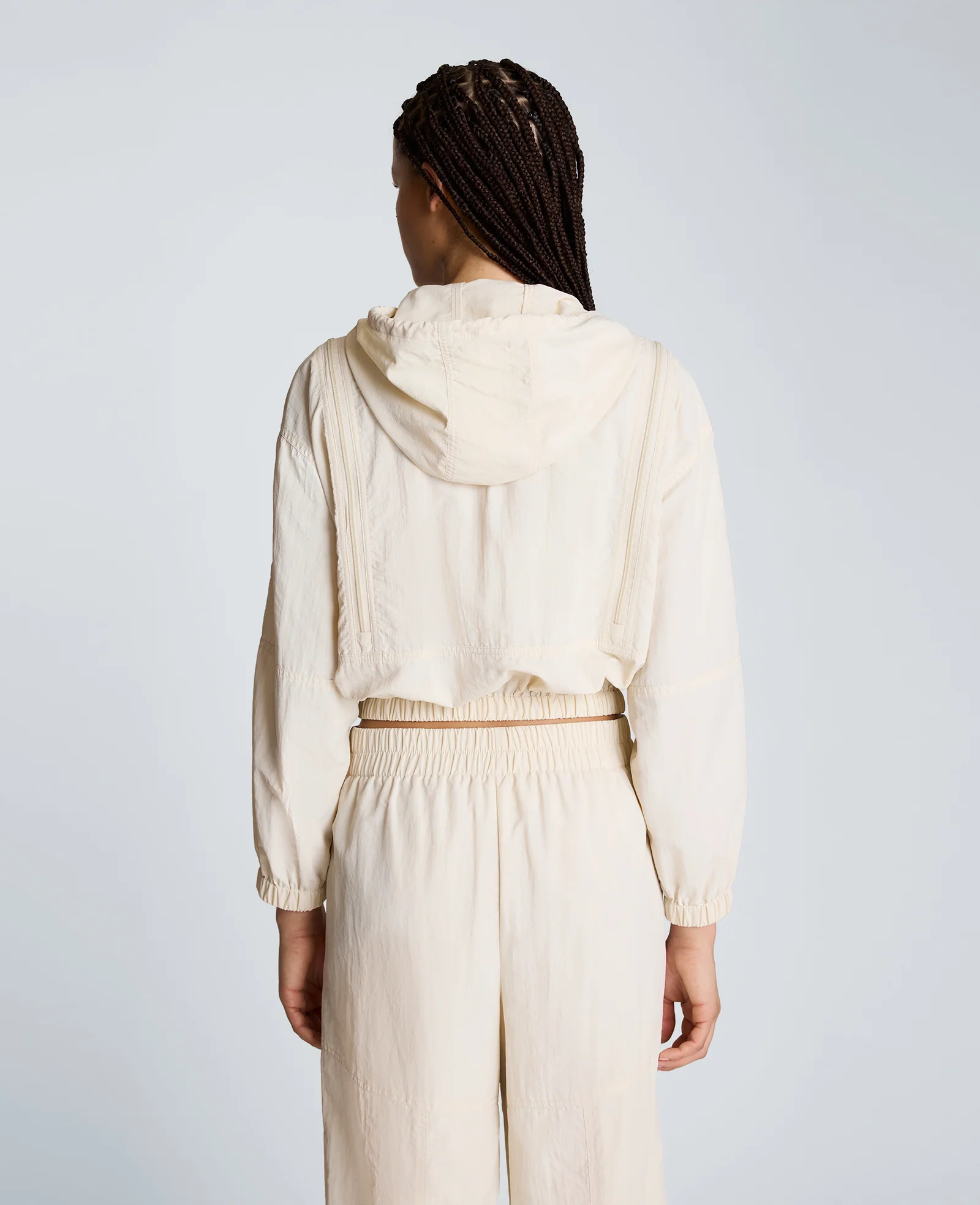 Zip Shoulder Hoodie with Front Zip - Image 2