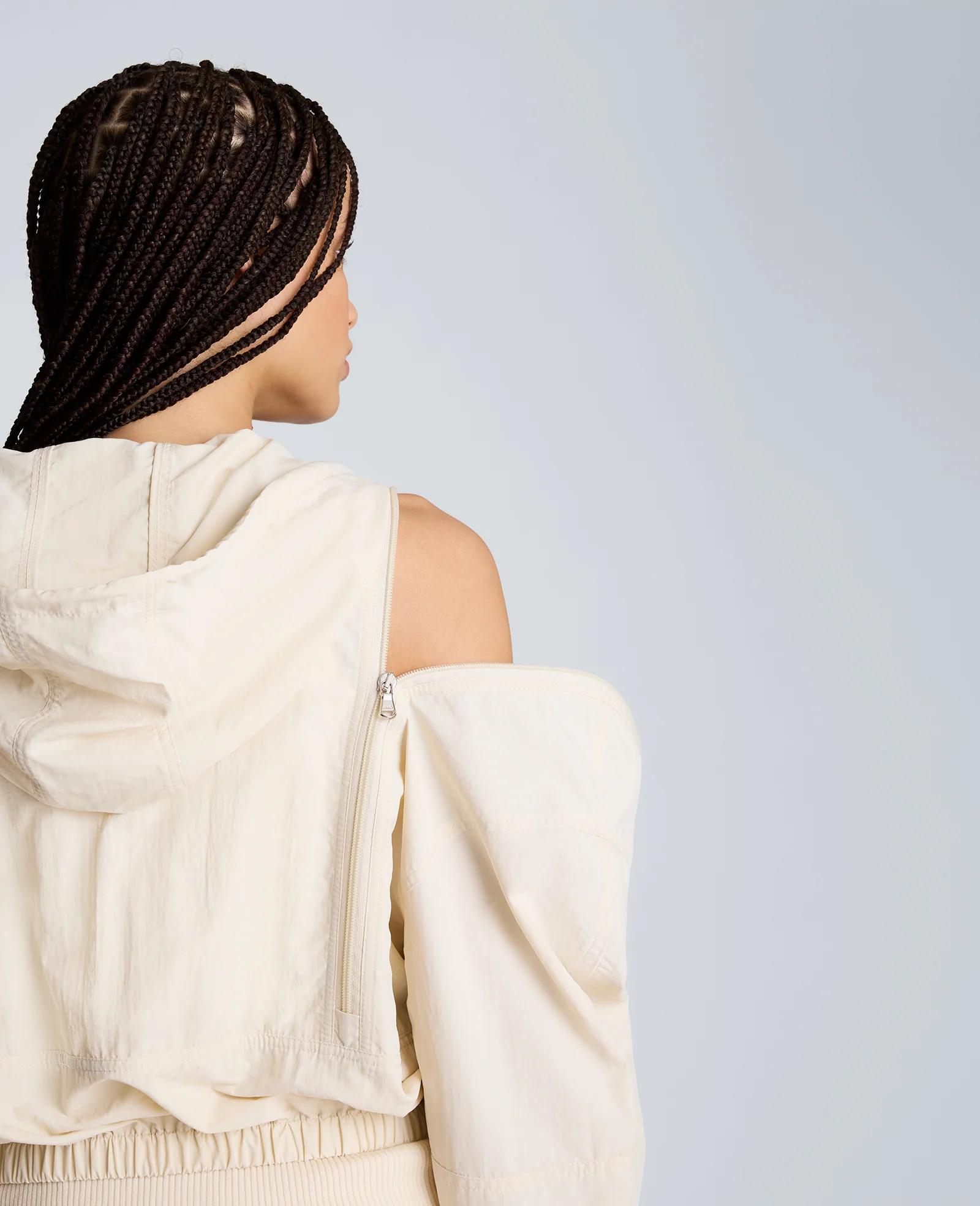 Zip Shoulder Hoodie with Front Zip - Image 5