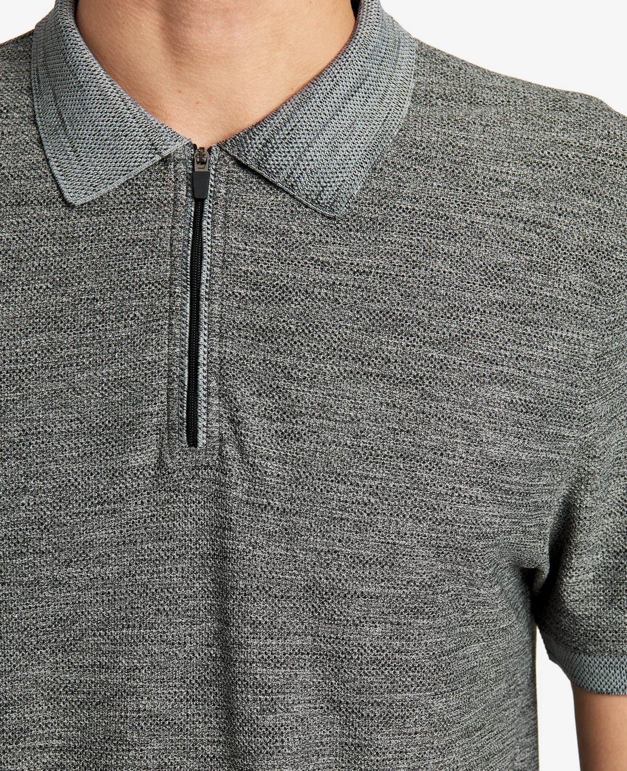 Zip-Up Knit Polo - Image 3