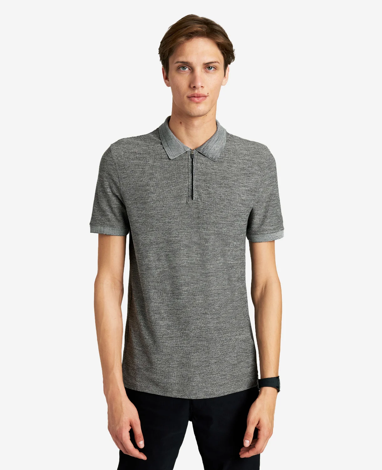Zip-Up Knit Polo - Image 4