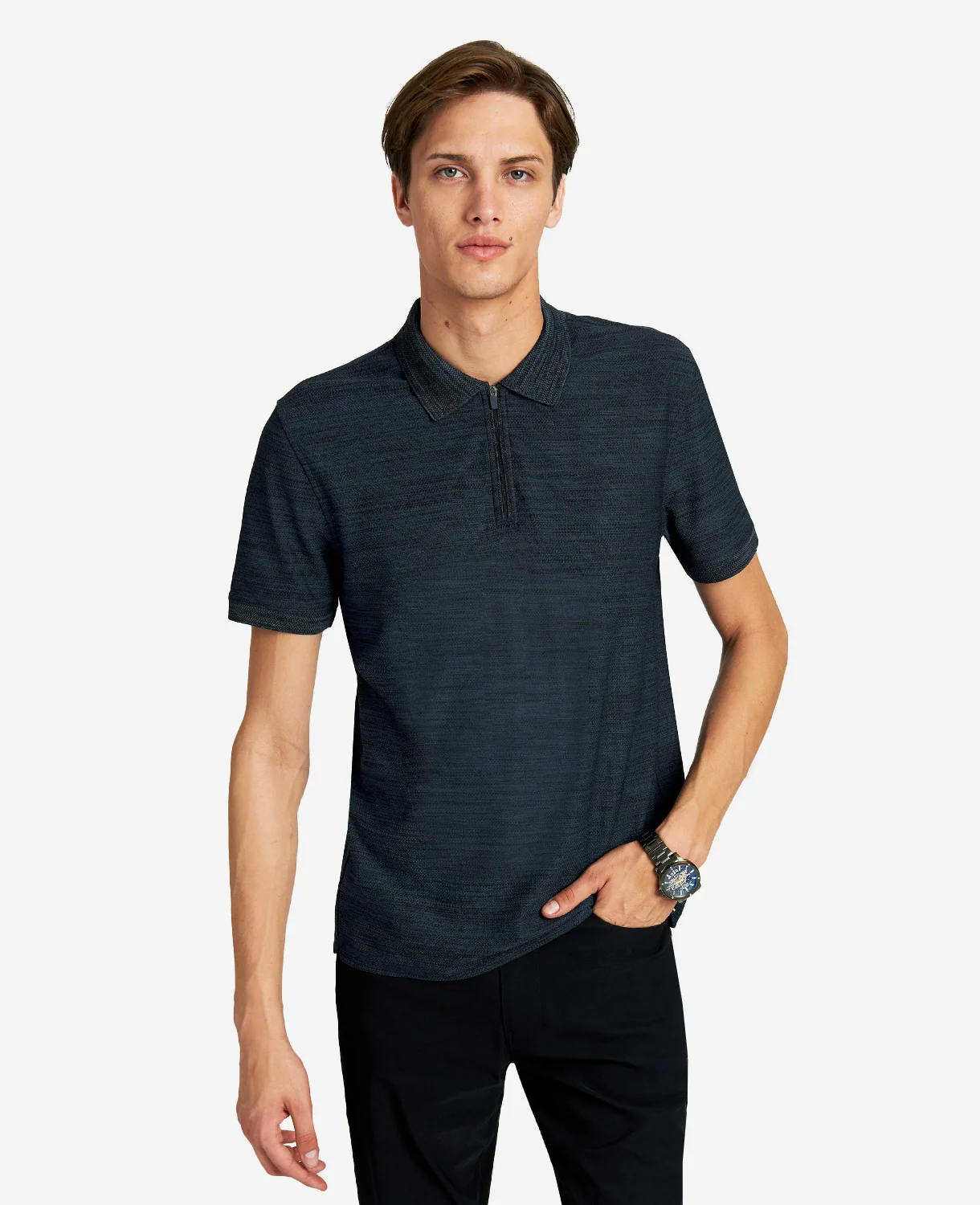 Zip-Up Knit Polo - Image 4